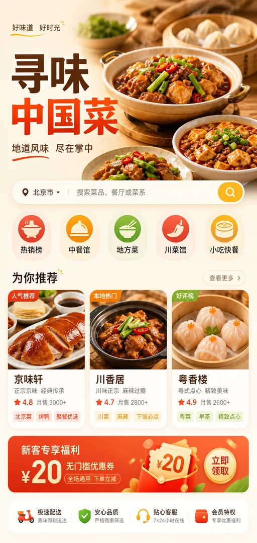餐饮美食APP首页设计案例