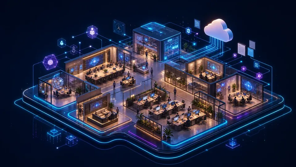OPC虚拟办公室与云端协同系统效果图